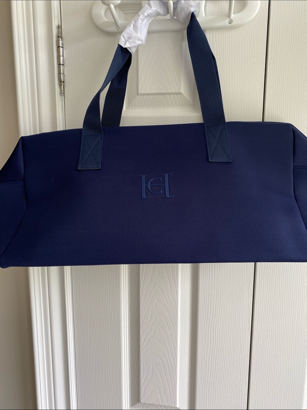 Carolina Herrera Navy Blue Duffel Bag